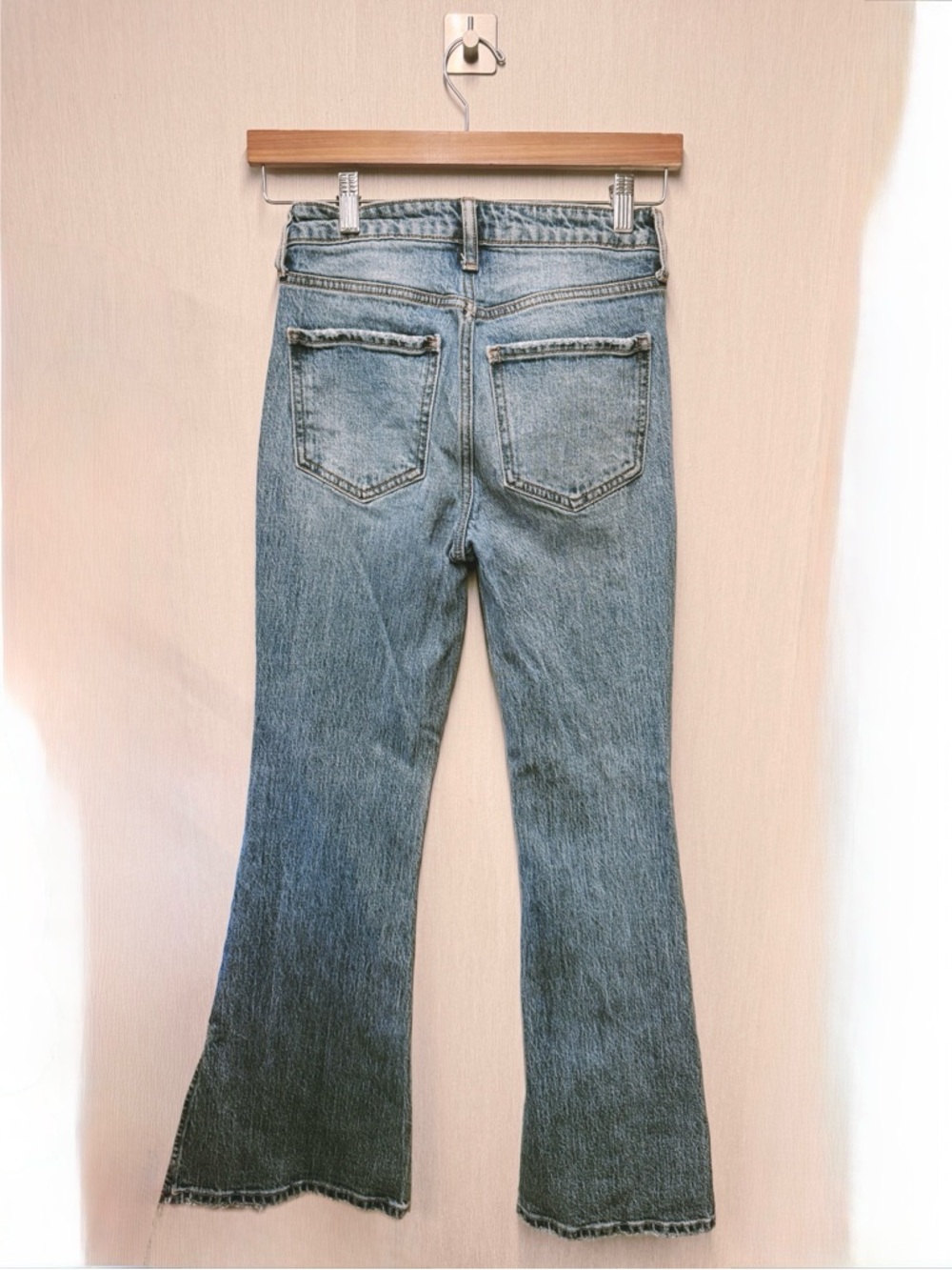 Willow + Root The Flared Out High Rise Split Hem Jeans, Size 24 - Picture 9 of 12